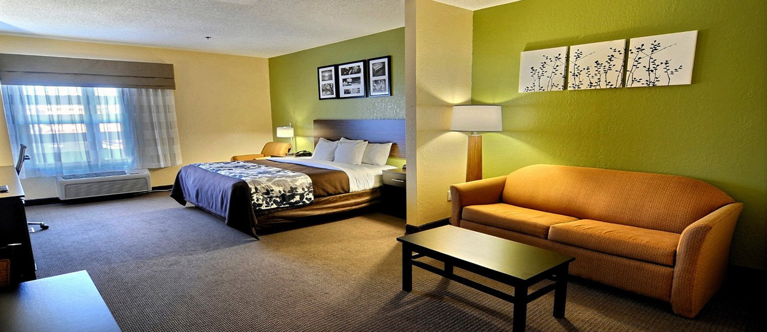 The Sleep Inn offers clean, comfortable accommodations at affordable rates.