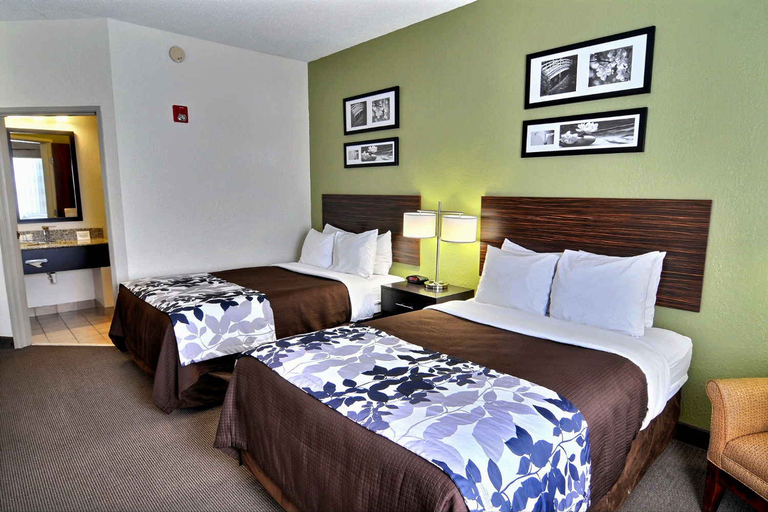 Double Double room at Jacksonville Sleep Inn and Suites